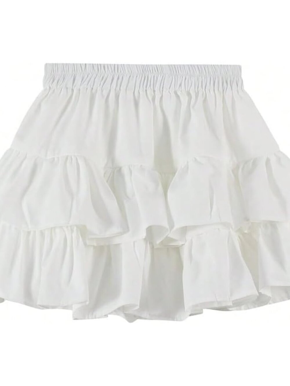 Women's Tiered Ruffle Mini Skirt Low Waisted Flowy Boho Western Short Skater Ski - Picture 4 of 4